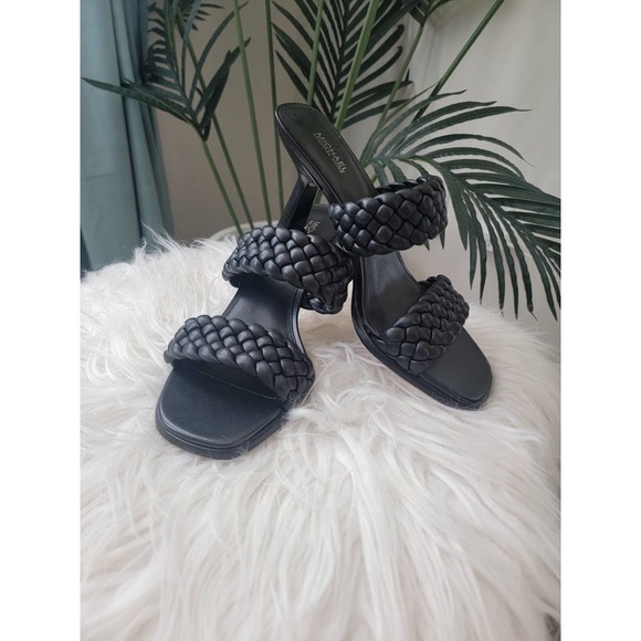 NWT Michael Kors Black Braided Amelia Strappy Mule - Women's Size 8M - Picture 5 of 9